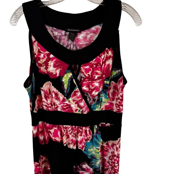 Susan Lawrence Size XL Sleeveless Floral Max Polyester Multicolor - Picture 3 of 16